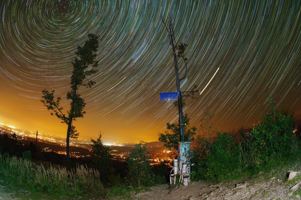 Startrails z Ondřejníku